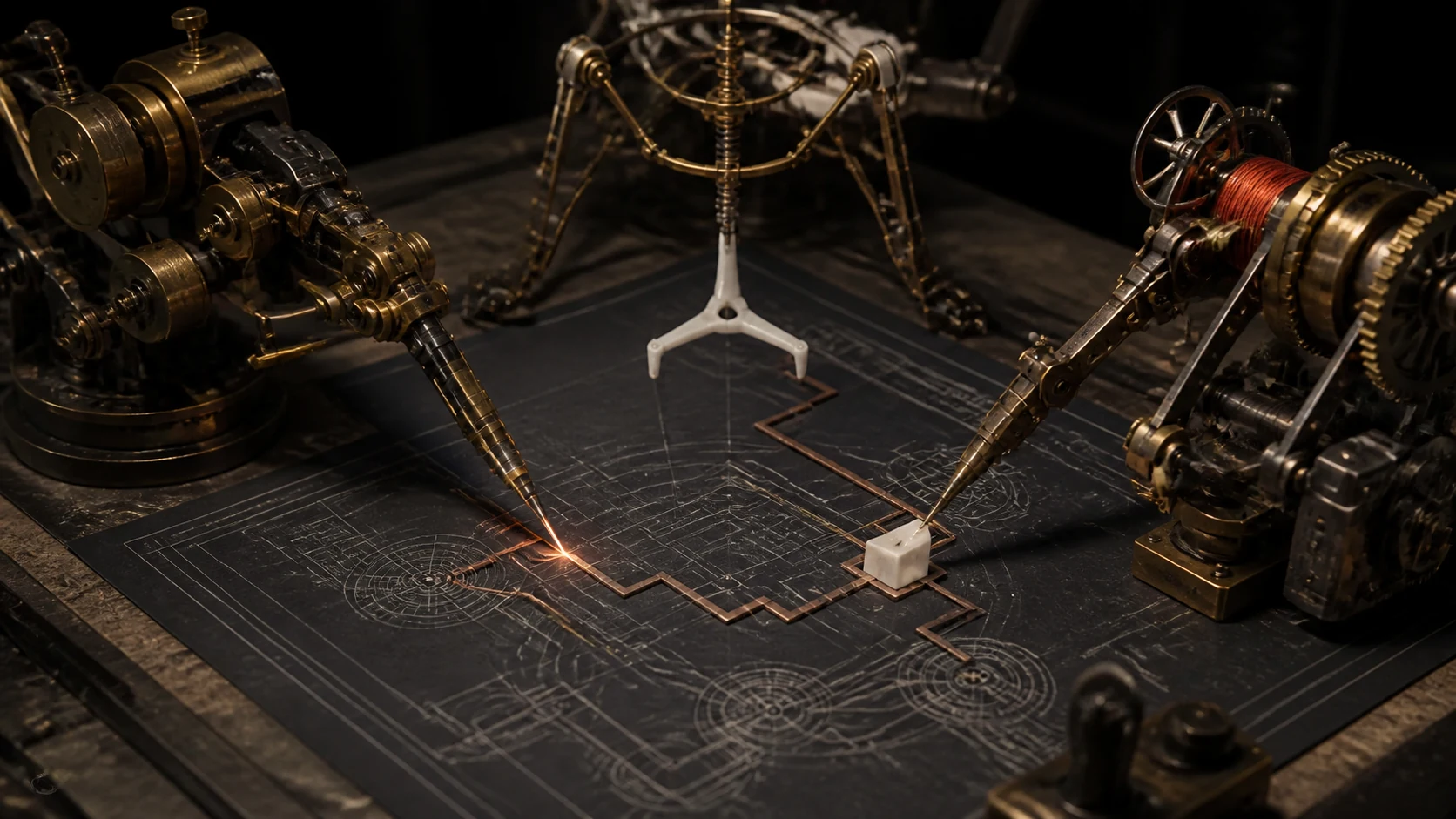 Editorial illustration: Anthropic set AI agents loose on the same task. They started a turf war