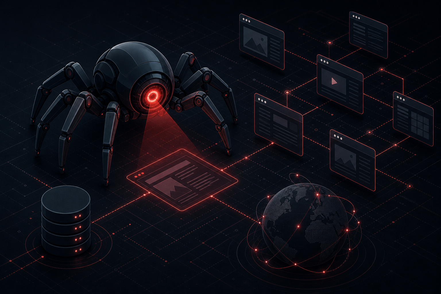 Editorial illustration: ChatGPT rolls out site operator at scale and triggers chatbot SEO era