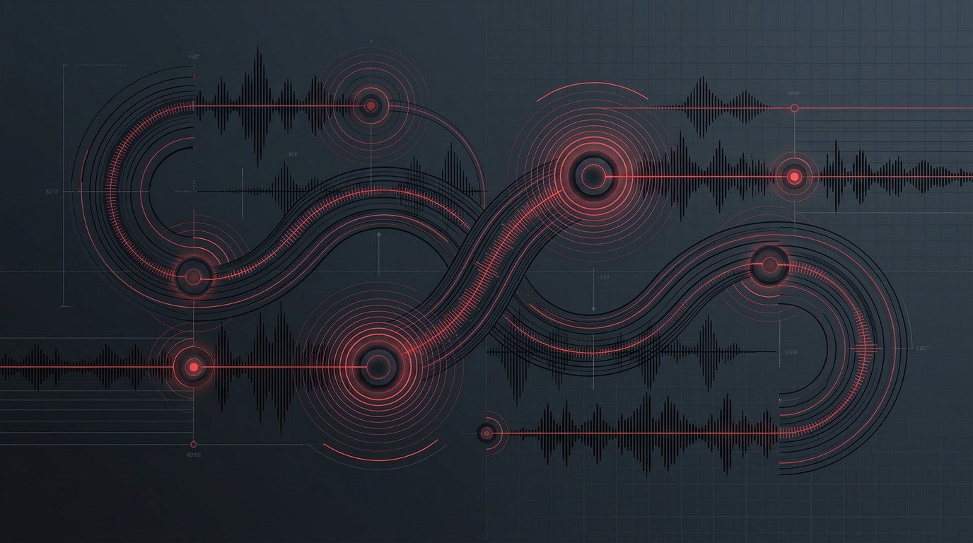Editorial illustration: OpenAI rebuilt the voice stack so GPT-Live can listen while it speaks