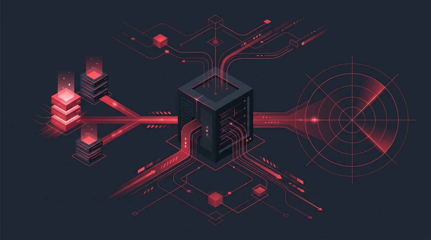 Editorial illustration: llm-openrouter 0.7 turns on server-side tools, fetch, and web search for models