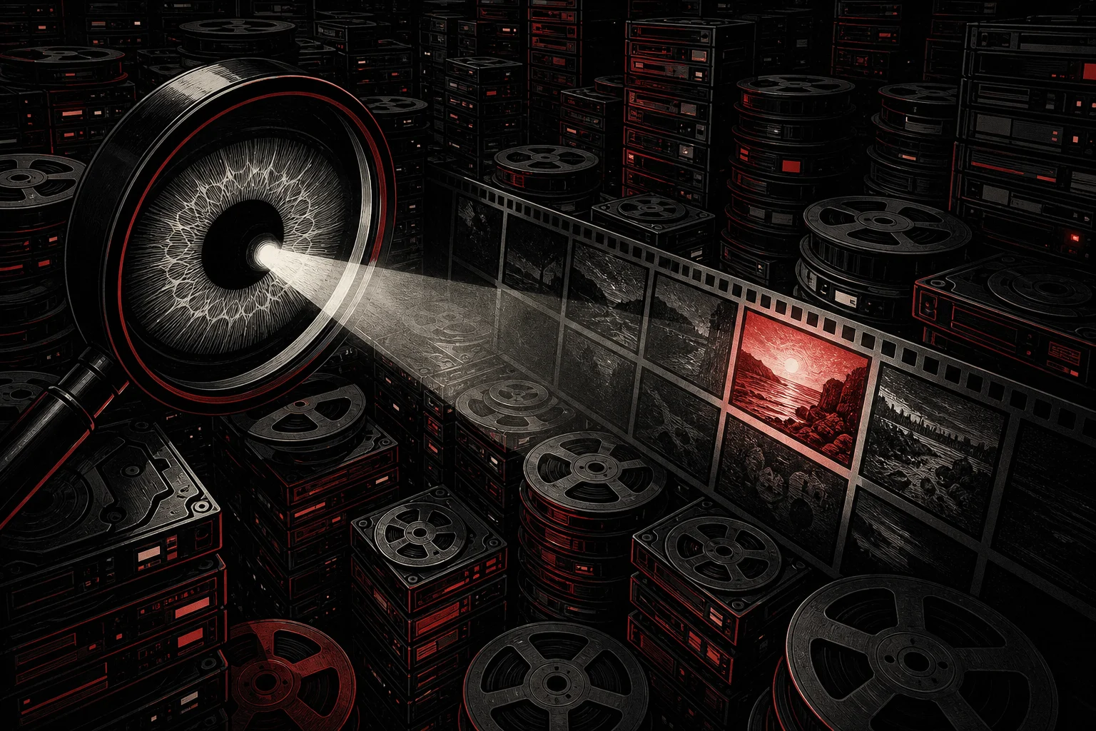 Editorial illustration: Clipto hits $250M valuation by building a local search engine for video terabytes